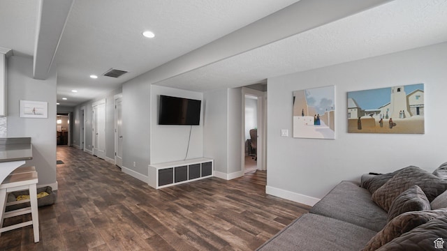 225 W 1390 N, Orem, UT 84057 - living room featuring dark wood finished floors, baseboards, and recessed lighting