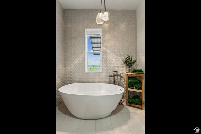 2711 S 500 E, Francis, UT 84036 - bathroom featuring tile patterned flooring and a soaking tub
