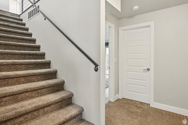 48 S Cimarron Cir, Cedar City, UT 84720 - staircase featuring carpet floors and baseboards