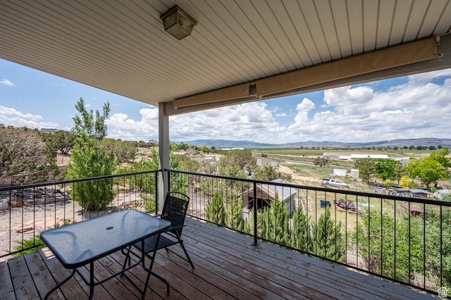48 S Cimarron Cir, Cedar City, UT 84720 - wooden deck with a mountain view