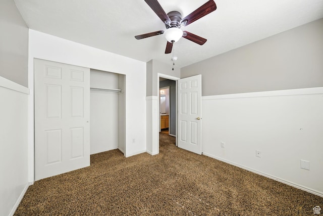 1826 N 2600 W, Lehi, UT 84043 - unfurnished bedroom featuring carpet floors, a closet, baseboards, and ceiling fan
