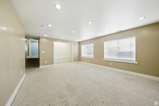 1826 N 2600 W, Lehi, UT 84043 - carpeted spare room with recessed lighting, baseboards, and a smoke detector