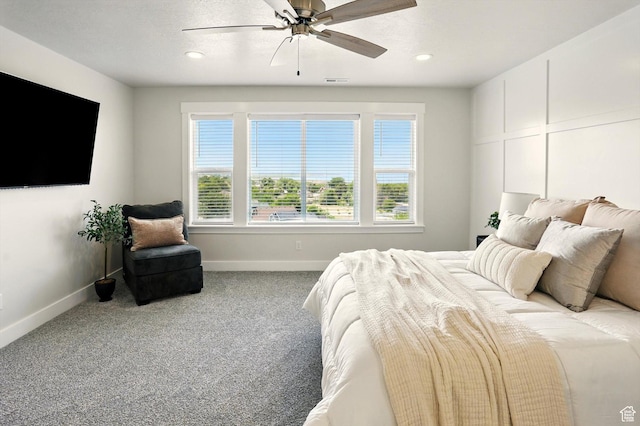 228 E 600 S, Willard, UT 84340 - bedroom featuring baseboards, carpet, recessed lighting, and ceiling fan