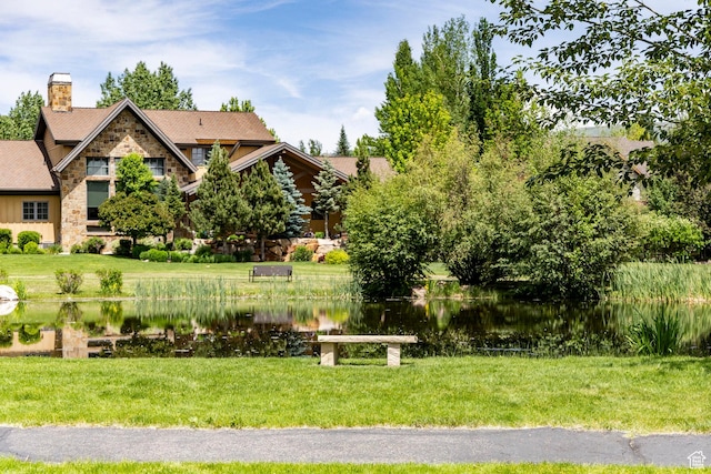 1123 Dutch Fields Pkwy, Midway, UT 84049 - view of property's community featuring a water view and a lawn