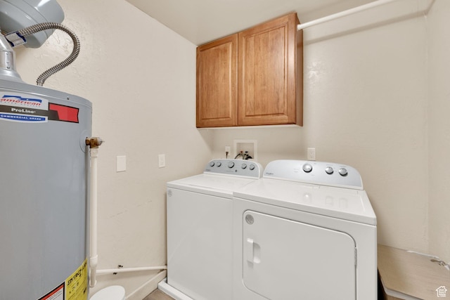 735 W 100 S, Payson, UT 84651 - laundry area featuring water heater, washer and clothes dryer, and cabinet space