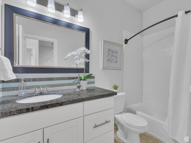 3877 S 1655 W, West Valley City, UT 84119 - bathroom with vanity, shower / bath combo with shower curtain, and toilet