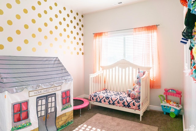 3877 S 1655 W, West Valley City, UT 84119 - carpeted bedroom with wallpapered walls and baseboards