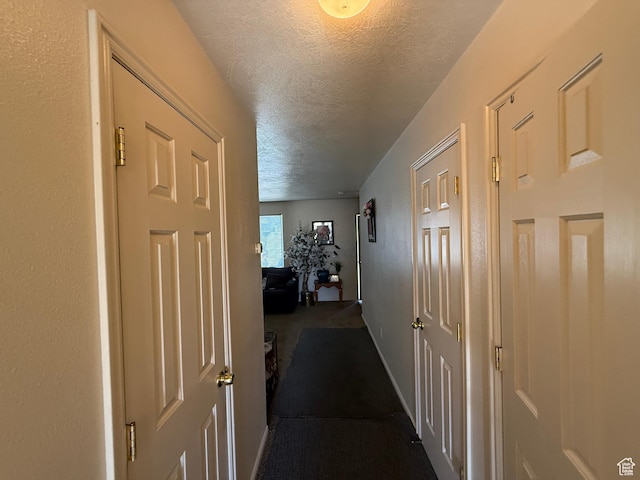 1087 N 1800th Cir W, St George, UT 84770 - hall featuring a textured ceiling and dark colored carpet