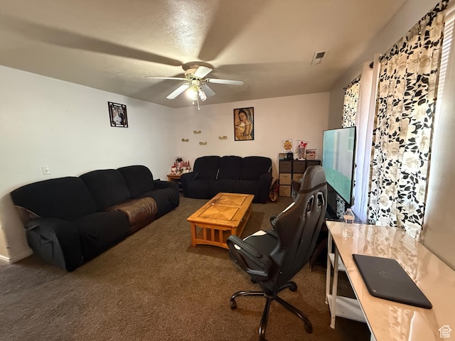 1087 N 1800th Cir W, St George, UT 84770 - carpeted living area with a ceiling fan