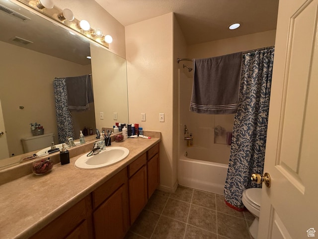 1087 N 1800th Cir W, St George, UT 84770 - full bath featuring toilet, tile patterned flooring, vanity, and shower / tub combo