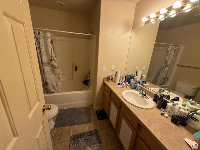 1087 N 1800th Cir W, St George, UT 84770 - full bath with toilet, tile patterned floors, vanity, and shower / tub combo with curtain