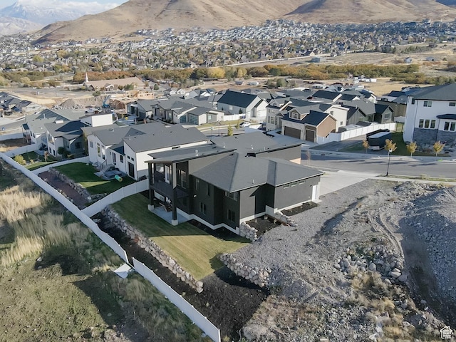 7272 W Summit Crest Cir, Herriman, UT 84096 - aerial perspective of suburban area with a mountainous background