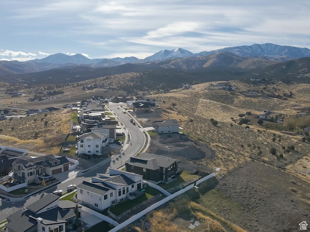 7272 W Summit Crest Cir, Herriman, UT 84096 - aerial view of residential area featuring a mountain backdrop