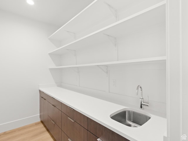 7272 W Summit Crest Cir, Herriman, UT 84096 - bar with light wood-style flooring and recessed lighting