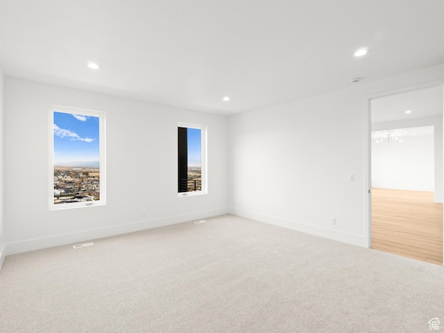 7272 W Summit Crest Cir, Herriman, UT 84096 - unfurnished room with recessed lighting and light carpet