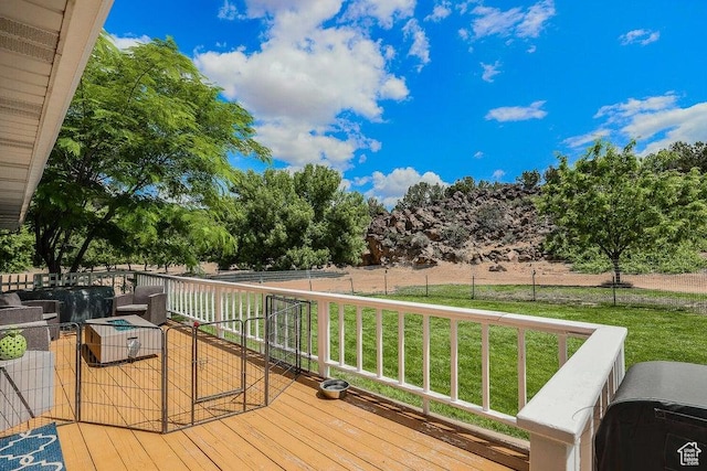 580 S Stagecoach Dr, Brookside, UT 84782 - view of wooden terrace