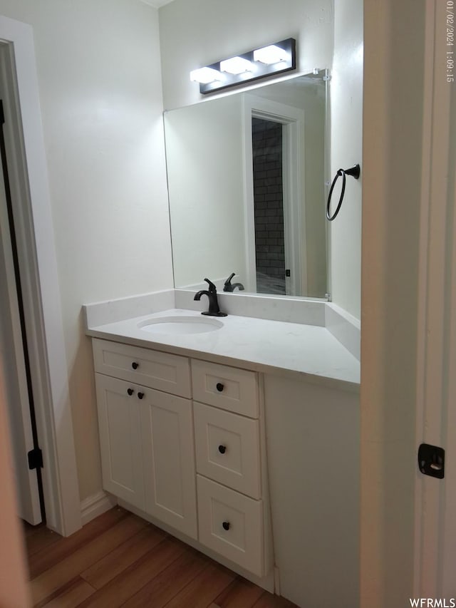 919 E Millbrook Way, Bountiful, UT 84010 - bathroom featuring vanity and wood finished floors