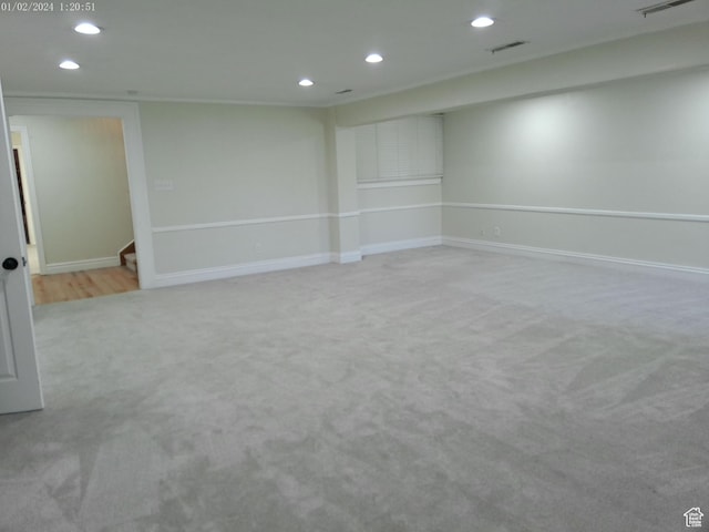 919 E Millbrook Way, Bountiful, UT 84010 - finished basement featuring carpet floors, recessed lighting, baseboards, and stairs