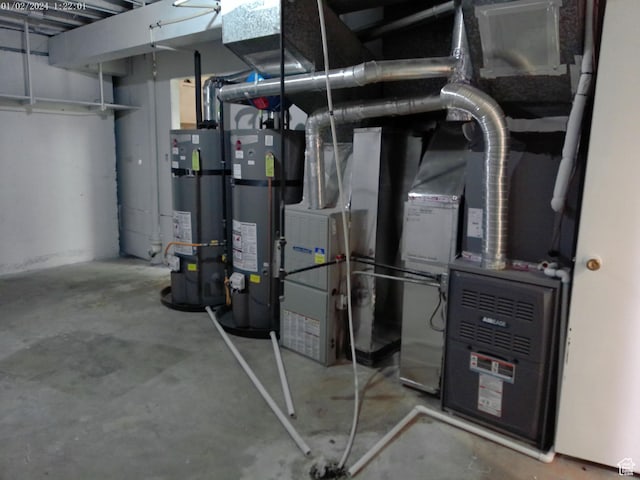 919 E Millbrook Way, Bountiful, UT 84010 - utility room with secured water heater and water heater