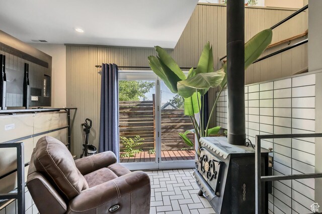 319 N Almond St W # Rear, Salt Lake City, UT 84103 - living area featuring wooden walls