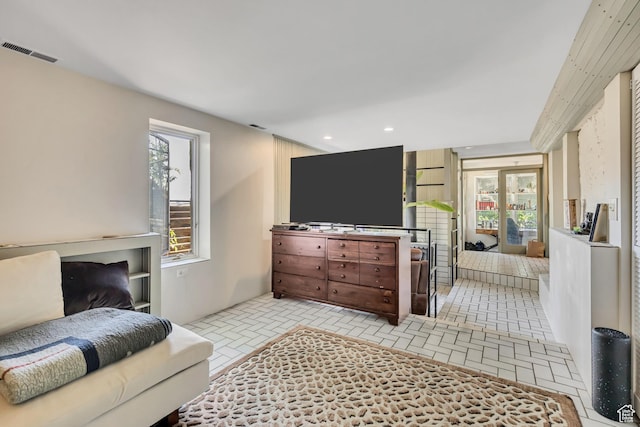 319 N Almond St W # Rear, Salt Lake City, UT 84103 - living room featuring brick patterned floors and recessed lighting