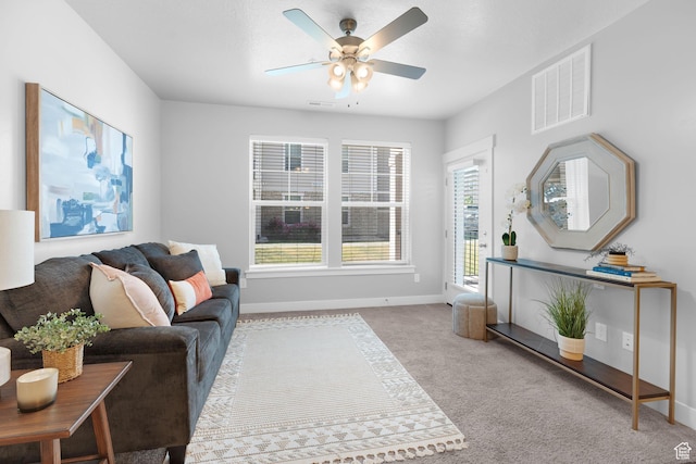 1809 W Terra Vista Ln N Unit B1, Saratoga Springs, UT 84045 - carpeted living area featuring a ceiling fan and baseboards