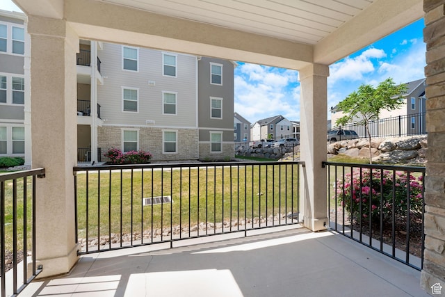 1809 W Terra Vista Ln N Unit B1, Saratoga Springs, UT 84045 - covered porch featuring a residential view