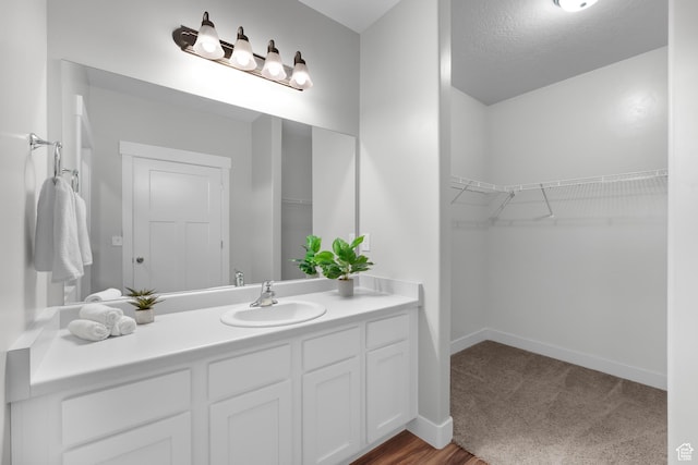 1809 W Terra Vista Ln N Unit B1, Saratoga Springs, UT 84045 - bathroom with vanity, baseboards, and a spacious closet