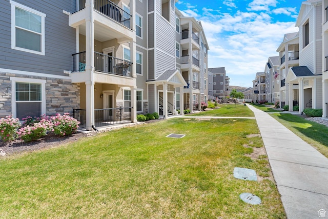 1809 W Terra Vista Ln N Unit B1, Saratoga Springs, UT 84045 - view of property's community featuring a residential view and a lawn