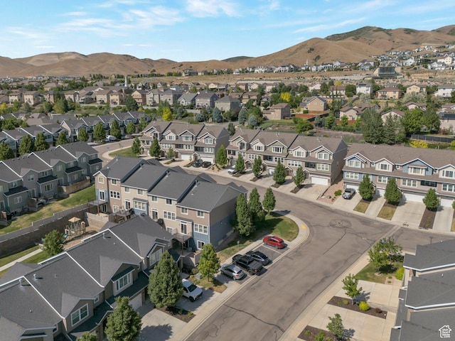 2185 W Crestview Dr, Lehi, UT 84043 - aerial overview of property's location featuring a mountain backdrop and nearby suburban area