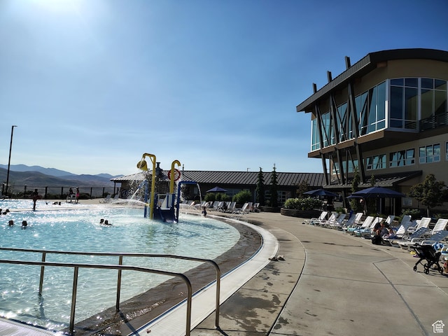 2185 W Crestview Dr, Lehi, UT 84043 - view of pool featuring a mountain view
