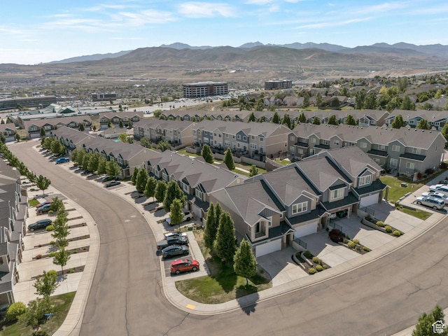 2185 W Crestview Dr, Lehi, UT 84043 - aerial view of residential area featuring a mountain backdrop