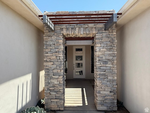 410 N 2720 E, St George, UT 84790 - view of exterior entry with stucco siding and stone siding