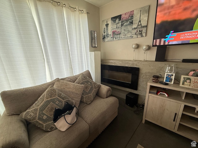 410 N 2720 E, St George, UT 84790 - living area featuring a glass covered fireplace