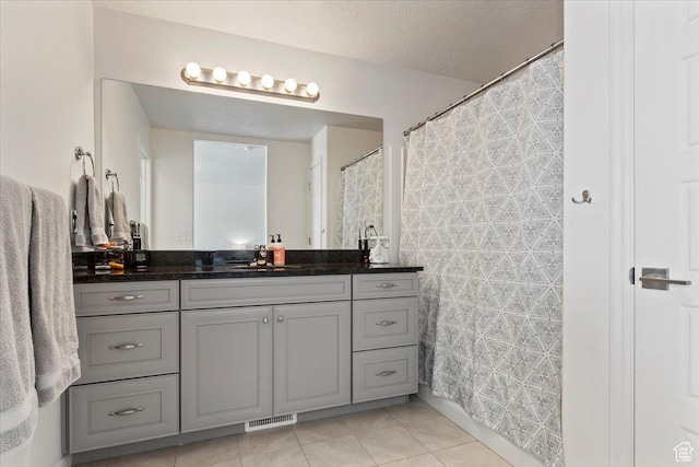 1252 W Cinch Way S, Bluffdale, UT 84065 - full bathroom with vanity, tile patterned flooring, and a shower with curtain