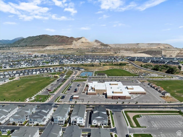 1252 W Cinch Way S, Bluffdale, UT 84065 - aerial overview of property's location with a mountainous background and nearby suburban area