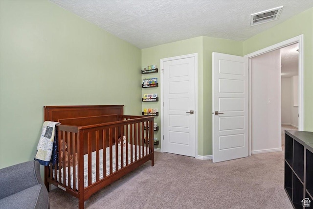 1252 W Cinch Way S, Bluffdale, UT 84065 - bedroom with carpet, a textured ceiling, baseboards, and a nursery area