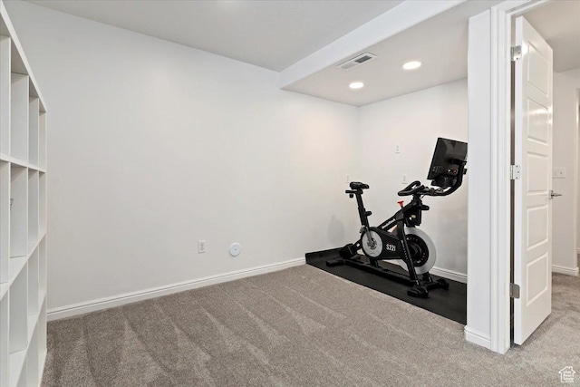 1252 W Cinch Way S, Bluffdale, UT 84065 - exercise area with carpet, baseboards, and recessed lighting