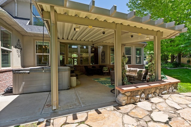 8149 S 2425 E, South Weber, UT 84405 - view of patio with a hot tub
