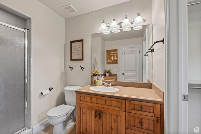 8149 S 2425 E, South Weber, UT 84405 - full bathroom featuring vanity, a stall shower, and tile patterned floors