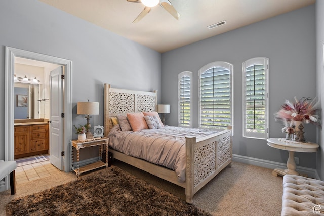 8149 S 2425 E, South Weber, UT 84405 - bedroom featuring ensuite bathroom and ceiling fan