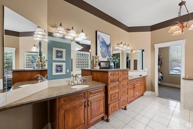 8149 S 2425 E, South Weber, UT 84405 - bathroom featuring two vanities and tile patterned flooring