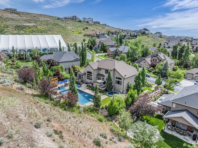 673 S Parkway Dr, North Salt Lake, UT 84054 - aerial perspective of suburban area featuring a pool area