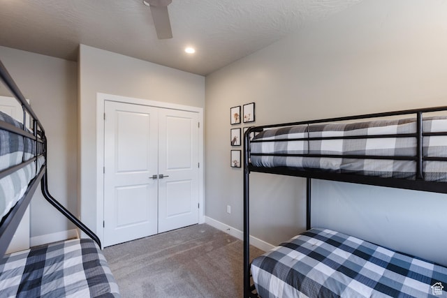 266 N 2020 W # 74, Hurricane, UT 84737 - carpeted bedroom with baseboards, ceiling fan, and recessed lighting