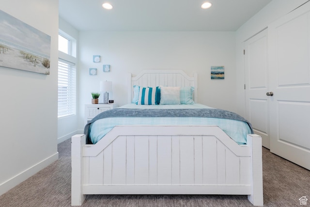356 W Oregon Trail Dr Unit 100, Garden City, UT 84028 - carpeted bedroom featuring recessed lighting and baseboards