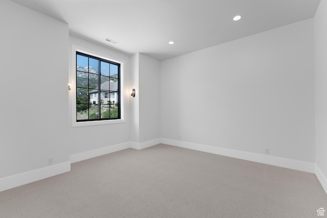 3851 W Box Elder Cir, Alpine, UT 84004 - spare room featuring light colored carpet, baseboards, and recessed lighting