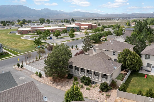 1754 E Cedar Trails Way, Eagle Mountain, UT 84005 - aerial perspective of suburban area with a mountain backdrop