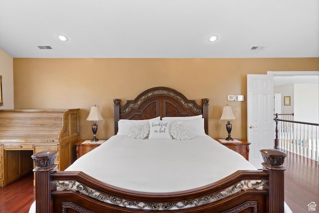4715 S 1500 E, Ogden, UT 84403 - bedroom with dark wood-style flooring and recessed lighting