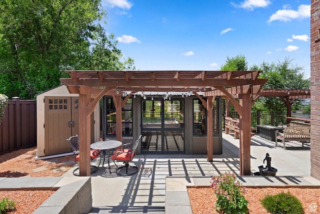 4715 S 1500 E, Ogden, UT 84403 - view of patio featuring a pergola