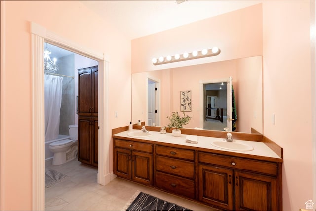 13279 S Berry Ln, Draper, UT 84020 - full bath featuring double vanity, toilet, and tile patterned flooring
